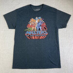 Masters of the Universe T-Shirt Men's Gray Short Sleeve Big Logo Graphic M